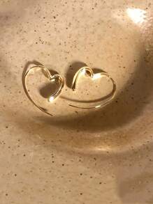 Chic Heart Shaped Hoop Earrings - Stylish And Unique Designer Jewelry For Statement Looks