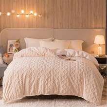 Fluffy Blanket, Sofa Blanket Double-Face Thick Blanket, Thick Warm Sherpa Fleece Plush Blankets, Faux Fur Fleece Sherpa Wool Blanket For Couch, Chair And Bed