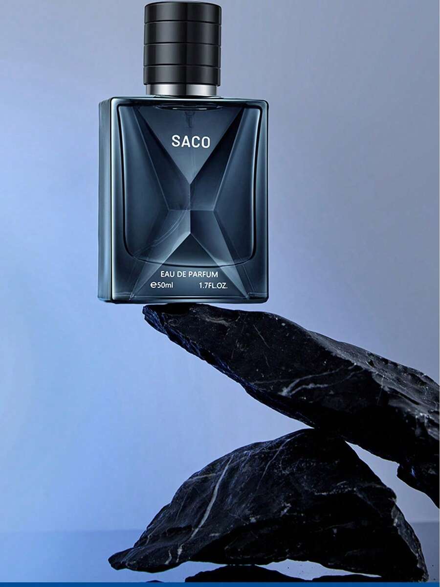 1pc Blue Intense Men's Cologne - Long-Lasting Aquatic Fragrance With Lemon, Mint And Jasmine, Alcohol-Free And Talc-Free, Suitable For Dates, Everyday Wear And Gifting, 1.69 Fl Oz Per Bottle