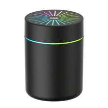 1 pieza Nuevo humidificador de aromaterapia USB con luz de colores, máquina compacta y portátil de 180ml, humidificador de aire para belleza de mujer, para uso en dormitorio, coche, hogar, dormitorio, sin batería, alimentado por USB