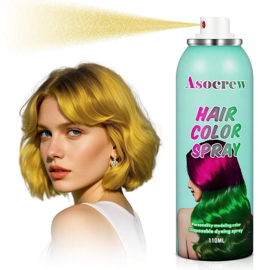 Ascrew Blonde Root Touch Up Hair Color Dye,Temporary Hair Color Spray,Hair Wax Dye Pomades,Washable Hair Coloring Natural Hair Strong Style Gel Cream Hair Dye For Party,Hollowen,Cosplay(Blonde) - 彩色 - 查看 1