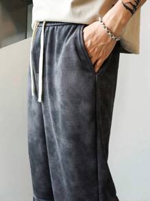 Men's Straight Leg Casual Pants, Loose, Versatile, Simple, Fashion, Breathable, Wide Leg, Summer