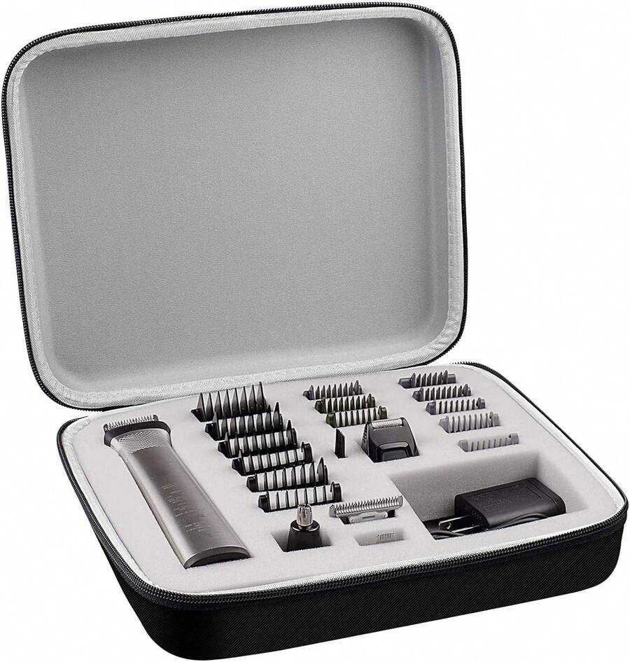 Case Compatible With Philips For Norelco Multigroom Series 7000 5000 Men's Grooming Kit With Trimmer MG7750/49 MG7910/49 MG9510/60. Storage Holder For Attachment Trimmer & Accessories (Box Only)