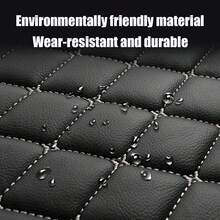 5 件/套皮革汽车脚垫，通用 PVC 皮革防水汽车地毯垫 - 黑色 - 查看 3