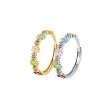 1 Fashionable New Four Leaf Clover Elegant And Dignified Ring, Niche High-End Light Luxury Moissani Diamond Ring, Adjustable Fashion Couple Pairing Ring Wholesale