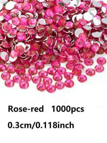 1000pcs-3mm Non-Thermal Repair Nail Art Silvery Base General Color Stick-On Diamonds, Flat Bottom Precious Stone Small Round Precious Stone DIY Nail Art Precious Stone, Mobile Phone Case Cup, Hair Accessories, Clothes, Shoes, Bags, Violent Bear Doll Accessories Precious Stone. Party Gift Decoration Art Ornaments