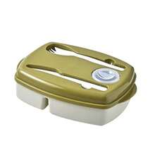 CASAMAX WL Lonchera con tres divisiones, incluye cuchara, tenedor y recipiente para dip. Se envía color al azar. Medida 21.5x15.3x6.3 cm - Unitalla - Ver 8