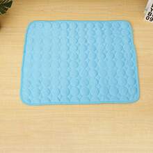 1 tấm thảm làm mát cho thú cưng có thể giặt được, tấm làm mát cho chó và mèo dùng trong nhà/ngoài trời, ghế ô tô, giường cho chó, giường cho mèo - Màu xanh lam - Xem 3