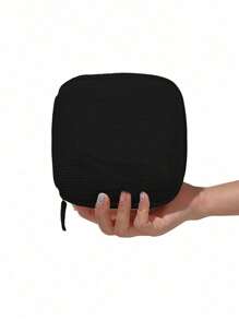 1 pieza Bolsa de almacenamiento de toallas sanitarias rosada, bolsa de almacenamiento portátil, gran capacidad, estilo sencillo, utilizada para almacenar toallas sanitarias, protectores diarios y tampones, una necesidad para las niñas, una buena opción para salir.