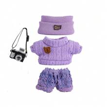 6.69 pollici Vestiti di bambola, compatibili con , include 3 outfit - cappello secchio alla moda, maglione e set di pantaloni o gonna, adatto per bambole di 6.69 pollici, accessori carini per bambole per giochi e esposizione (scarpe e bambola non incluse)