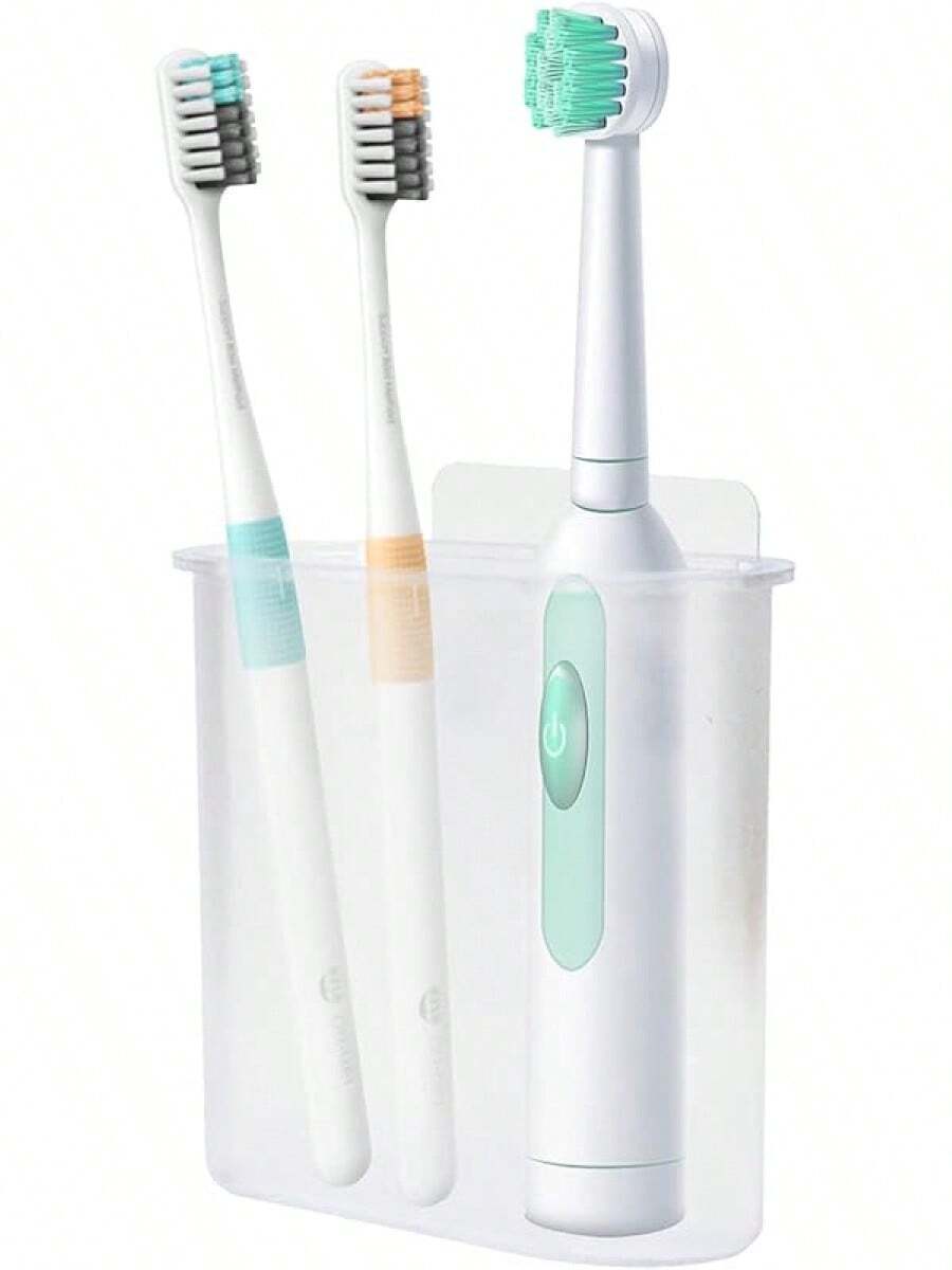 Soportes para cepillos de dientes montados en la pared, soporte autoadhesivo para cepillo de dientes, accesorios de baño para cepillo de dientes y pasta de dientes - Claro-1 - Ver 1