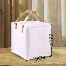 1 个隔热蛋糕袋，海鲜配送用保温袋，厚铝箔冷藏袋，便携式冷藏手提袋 - 彩色 - 查看 11