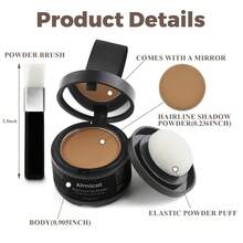 Glow HavenRoot Up Powder, Hairline Powder Thinning Hair, Instantly Cover Hair, Root Cover Up Women & Men, Bald Spots, Grooming, Beard Line (Light-Blonde, 0.14 Ounce (Pack Of 1)) - 深金色 - 查看 10