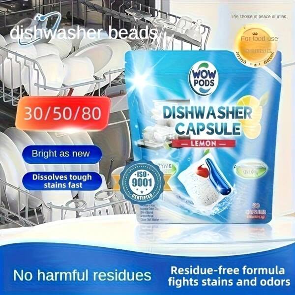 Hocheffiziente Geschirrspüler-Tabs & Kaffeemaschinen-Reiniger - Dreikammer-Formel, 10x Reinigungskraft für Fett und Flecken, passend für alle Geschirrspüler, entfernt hartnäckige Rückstände, erhält Sauberkeit und Frische. Multifunktionale Hochleistungs-Entfettungsreiniger-Tabs für Geschirr, Kochgeschirr, Geschirr und Geschirrspüler. Effektive Fett- und Fleckenentfernung, Formaldehydfreie Reinigung