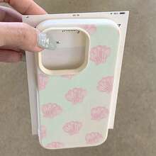 1pc TPU Material Fresh Shell Full Coverage Pattern Phone Case Compatible With IPhone/Compatible With Phones,International Version, Not The Domestic Version - White - View 4