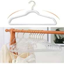 5pcs Transparent Acrylic Multi-Function Clothing Hangers, Home Use