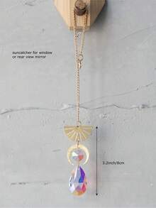 1 chiếc đèn thả pha lê Sun Catcher trang trí sân vườn - Nhiều màu - Xem 7