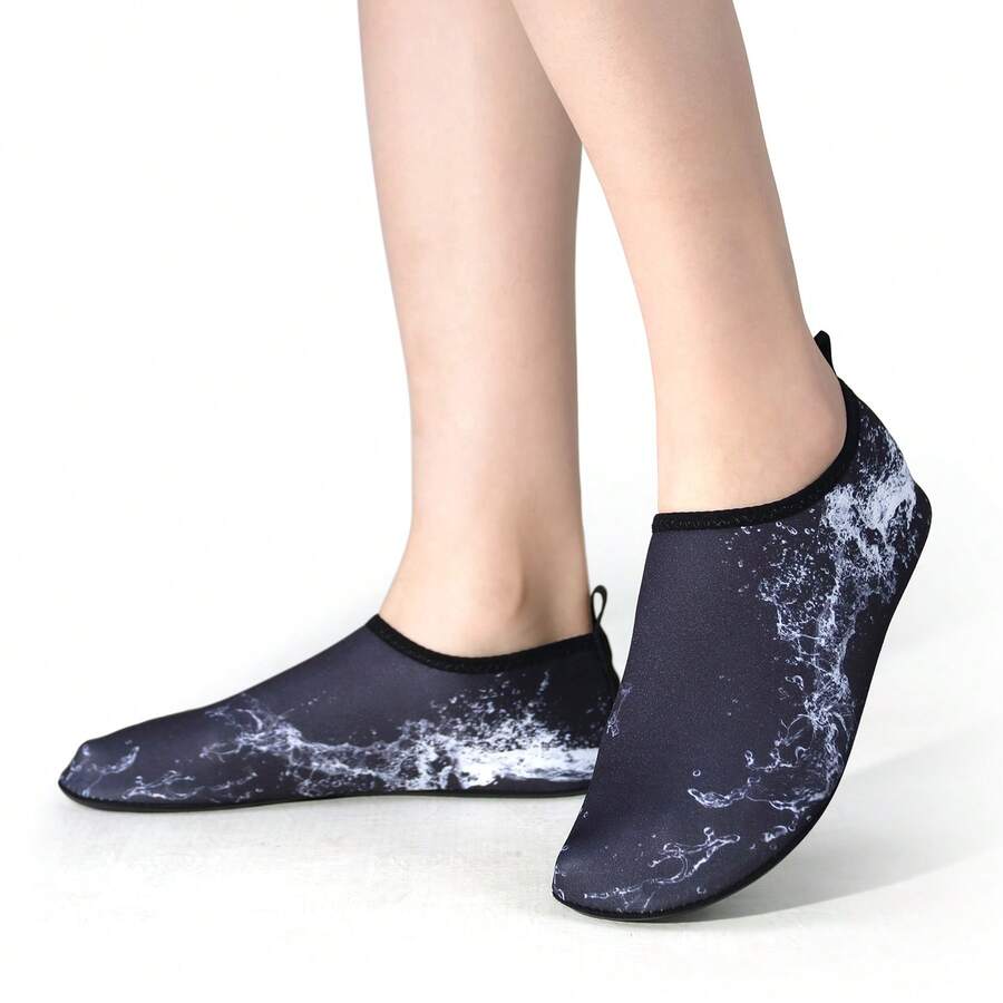 Unisex Water Shoes With Rubber Sole, Soft Bottom, Non-Slip, Elastic Mesh, Quick Drying, Suitable For Outdoor Beach, Swimming, Surfing, Diving, Indoor Yoga, Fitness, Jogging