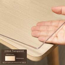 PVC Tablecloth Protector - 2.0mm Thick Clear, & Heat-Resistant Table Cover, Scratch-Proof Polyvinyl Chloride Material, Ideal For Home & Hotel Dining Tables, Coffee Tables, And Kitchen Countertops, Table Protection | Clear Table Cover | Durable PVC Material, Table Covering