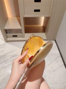 1 pezzo di borsa da sera elegante con forma asimmetrica, borsa romantica da matrimonio, borsetta formale da festa con tracolla a catena per primavera/estate