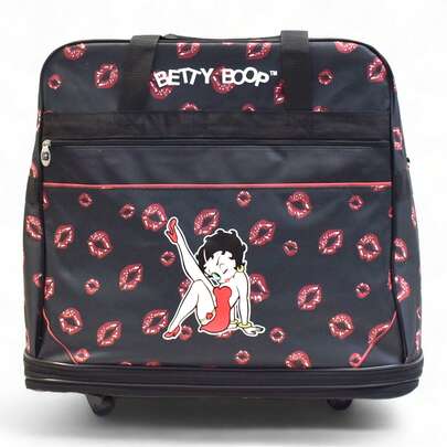  Betty Boop Rolling Duffel Bag – Expandable & Collapsible 36 Inch Travel Tote With Wheels