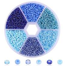 3900 piezas de cuentas de arroz de vidrio de 2mm - Kit de joyería DIY de 6 colores con caja de almacenamiento, materiales de cuentas artesanales para regalos de amistad y accesorios creativos