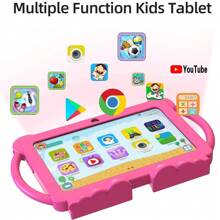 Tableta para niños, tableta de 7 pulgadas con 16GB de ROM, 1GB de RAM, WiFi de 2.4G, pantalla con protección ocular, controles parentales, aplicaciones y juegos educativos, tableta educativa, cámara dual, funda a prueba de golpes, interacción divertida, enriquecimiento cultural, regalo para niños, regalo de vacaciones, regalo de cumpleaños, regalo de Año Nuevo, regalo del Día del Niño