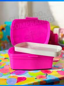 Plastic School Lunch Box For Children With Dividers And Locks - Princess - View 3