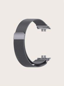 1 pieza Banda de reloj inteligente de acero inoxidable de unicolor con liberación magnética rápida y diseño hueco de estilo Milanés, compatible con Honor Watch Rossini 2i - Para Rossini 2i - Ver 9