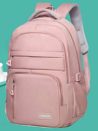 La nueva mochila escolar de gran capacidad y estilo coreano para estudiantes de secundaria y preparatoria durante el nuevo período escolar cuenta con un diseño de bolsillos multicapa, es ligera para viajar y adopta un estilo casual.