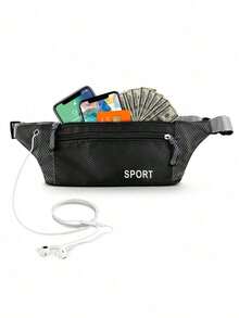 隐形旅行腰包，护照夹，隐藏式腰带安全钱包，实用多功能腰包，休闲腰包，轻便腰包，适合日常使用，如锻炼、跑步、徒步旅行、骑行、运动、上学和居家，旅行必备。