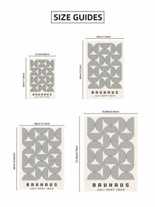 1 pezzo Arte da parete astratta Bauhaus medievale modernista, stampa su tela senza cornice, cartellone geometrico tedesco per camera da letto/ufficio/dormitorio, decorazione per feste di architettura e regalo per appassionati di design (stampa su tela senza cornice)
