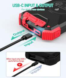 SUNVEZA Sạc dự phòng năng lượng mặt trời 10000Mah/36800mAh/40000Mah, Sạc nhanh QC3.0 Cổng USB kép, Đèn pin LED tích hợp và La bàn cho mọi điện thoại di động và thiết bị điện tử, Thích hợp cho kỳ nghỉ hè, du lịch/cắm trại ngoài trời và dự phòng khẩn cấp, Sạc dự phòng năng lượng mặt trời - 10000Mah - Xem 7