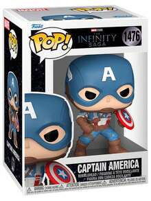 Funko Figura POP  Infinity Saga Capitan America - Azul, Marrón, Rojo y Blanco - Ver 2