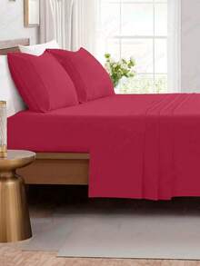 Premium Percal Flex Fitted Sheet - LC - Color caoba - Ver 3