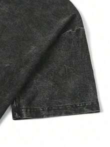 EWH Men's T-Shirt, Retro, Anime Theme, Pattern, Loose Fit, Short Sleeved, TopDG004 | Exquisite Design |   Loose And Comfortable |   Easy To Match | - 黑色 - 查看 4