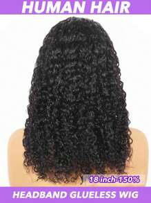 卷发波浪头带假发真人发水波短鲍勃假发 180% 250% 密度雷米真人发假发女士巴西式可戴假发 8 10 12 14 16 英寸自然色透气轻盈夏季假发，适合初学者的保护性造型 - Natural Black - 查看 3