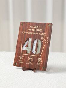 1Pc 40th Birthday Money Card,Wooden Birthday Money Holder Display With Stand,DIY Cash Gift Plaque & Keepsake Card,Money Holder Ornament,Money Holders Cards For Cash,Greeting Cards Money Holder,Birthday Decorations,40th Birthday Gifts,Happy Birthday Decor,Tabletop Decor