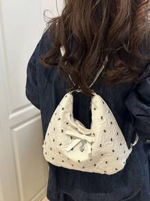 Summer Fresh Holiday Bowknot Crescent Moon Sling Bag, Shoulder & Backpack Multifunctional