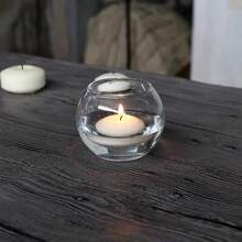 1pc Crystal Clear Cup Glass Candle Holder, Decorations, Scented Candle Cups, Outdoor Patio Decoration, Hotel Decoration, Room Decoration, Office Desktop Decoration, Scented Candle Cups, Candlelight Dinner, Room Atmosphere, Suitable For Wedding, Family Gathering, Party, Table Decoration, Home Aesthetics, Birthday Gifts, Graduation Gifts, Anniversaries, Gifts, Gifts.