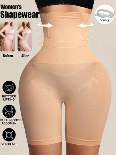 1 Pc High Waist Tummy Control Shorts Waist Trainer Body Shaper Bottoms Tummy Control Panties Slimming Sheath Woman Flat Belly Hip Butt Lifter Briefs Panty Shapewear Seamless Underwear Women Shaping Panties
