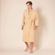 Essentials Men's Lightweight Waffle Bathrobe (Available In Big & Tall) - Lạc đà nhẹ - Xem 10