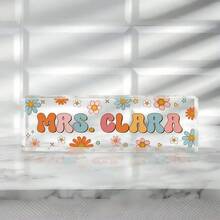 1 件定制亚克力教师办公桌名牌、个性化亚克力教师姓名标牌、个性化教师礼物、教师办公桌名牌、定制教师标牌、教师感谢礼物、教师姓名标牌、返校礼物 - 彩色 - 查看 4