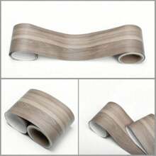 1pc 10cmx5m Self-Adhesive PVC Wallpaper Trim, Thickened Wood Grain Effect,Easy To Cut, With Wall Edge Guard For Living Room Bedroom Corner Decoration Door Frame, Window Sill, Baseboard & Wall Border Film Decorative Trim Sticker