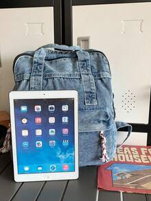 Co.、男女通用、秋冬时尚、复古质感、大容量牛仔背包