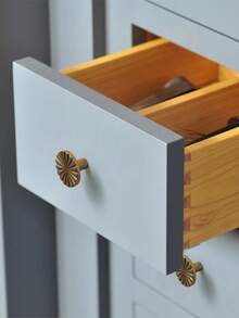 2/4/6 件青铜橱柜把手(带背板)- 复古扁平抽屉把手,旭日图案,抛光锌合金五金件,适用于厨房橱柜、浴室梳妆台等 - 古董黃銅 - 查看 7