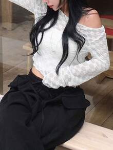 2025 Summer New Sexy Floral Print Thin Long Sleeve Women T-Shirt