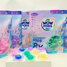 8 volte più potente per la pulizia, Detersivo in capsule tutto in uno - senza profumo, senza coloranti, 5 varietà (rosa, arancione, verde, blu, viola) - super morbido, di lunga durata, durevole, detersivo per bucato senza profumo | capsule per bucato inodore | detersivo per bucato durevole