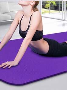 6mm  173*60cm Thick Yoga Mat Non-Slip EVA Foam -Friendly Indoor Fitness Pad For Beginner Home Exercise Pilates Tasteless Mattress - 紫色 - 查看 1