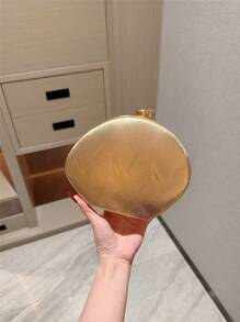 1 pezzo di borsa da sera elegante con forma asimmetrica, borsa romantica da matrimonio, borsetta formale da festa con tracolla a catena per primavera/estate